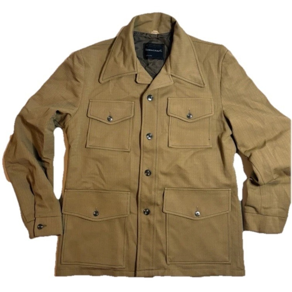 Vintage J.C. Penney Towncraft Mens Chore Safari Jacket Field French style 40 M/L